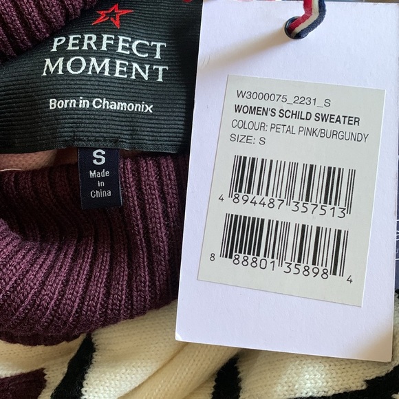 NWT Perfect moment schild ski sweater in pink/burgundy - Picture 14 of 14